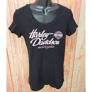 Harley-Davidson Womens T-Shirt Large Black‎ Cotton Antelope Valley Lancaster CA